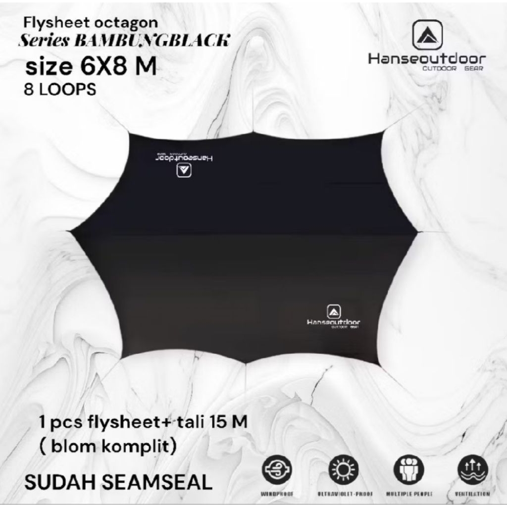 Flysheet Octagon 6x8 Meter Segi 8 HanseOutdoor
