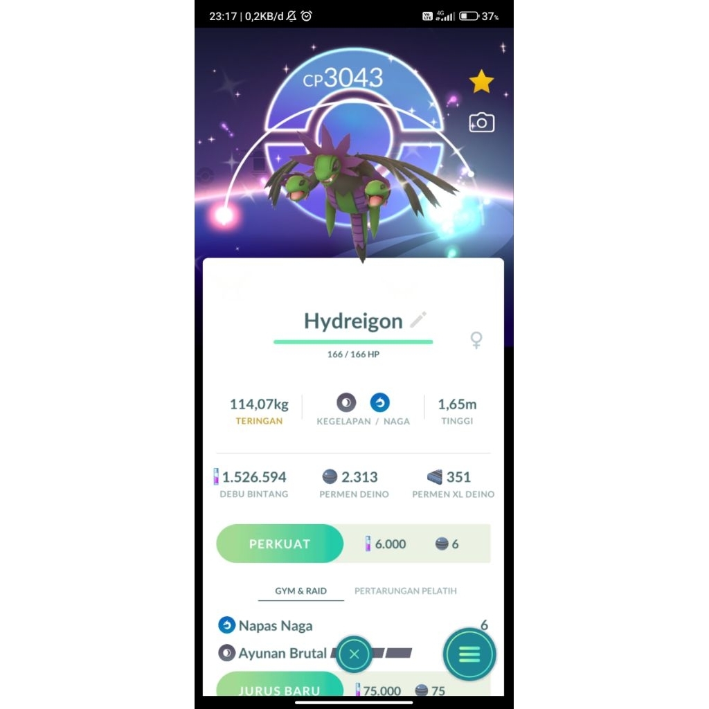 Hydreigon Shiny Background Pokemon Go