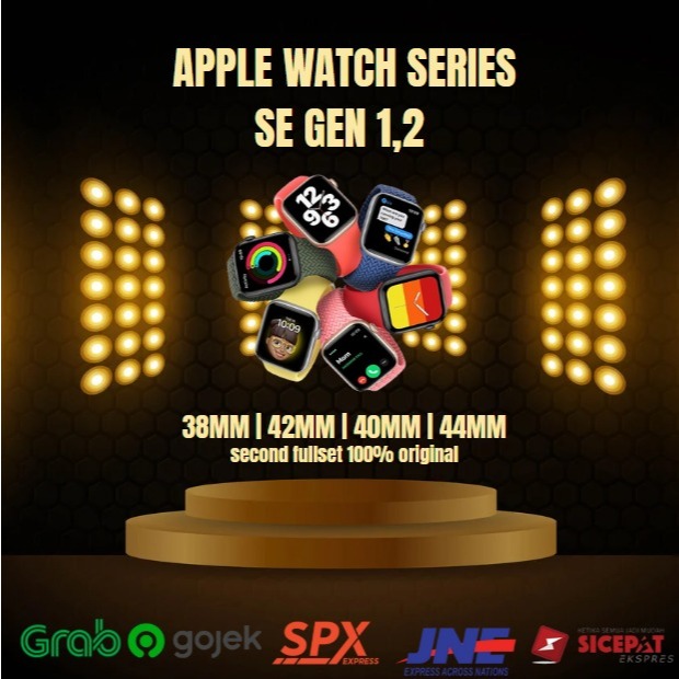Apple Watch/iWatch Seri SE 1,2 40MM/44MM SE 1,2 Stainless Steel Second 100% Original Garansi Ex Inte