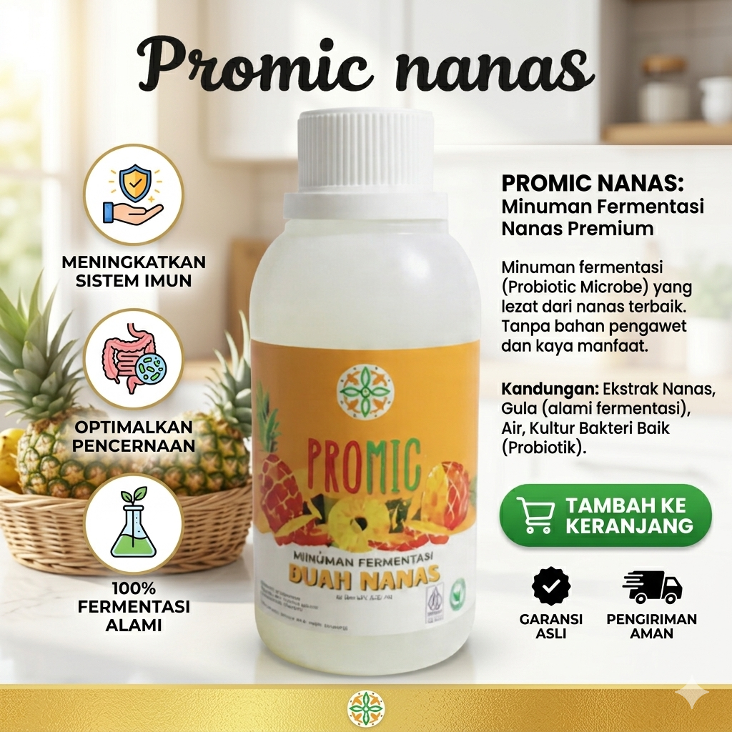 PROMIC/ Minuman Probiotik/ Biang Starter/ Biang Probiotic Microbs Nanas 200 ml