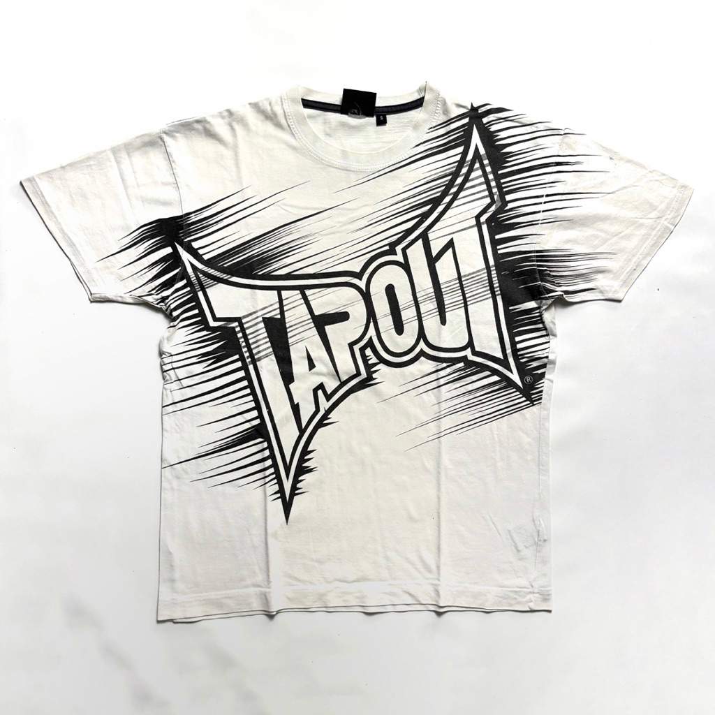 Vintage Tapout Big Logo White Y2K T-Shirt