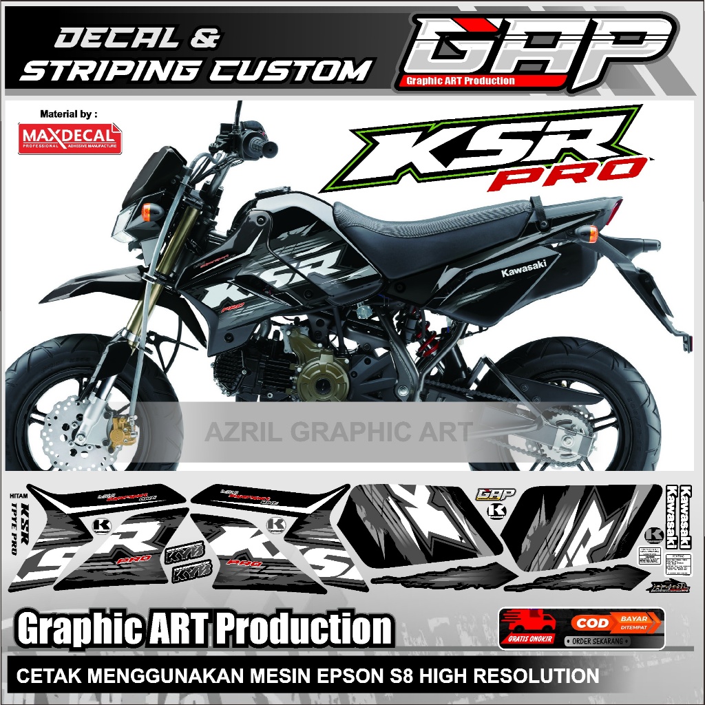 Striping Sticker Kawasaki KSR MINI TRAIL