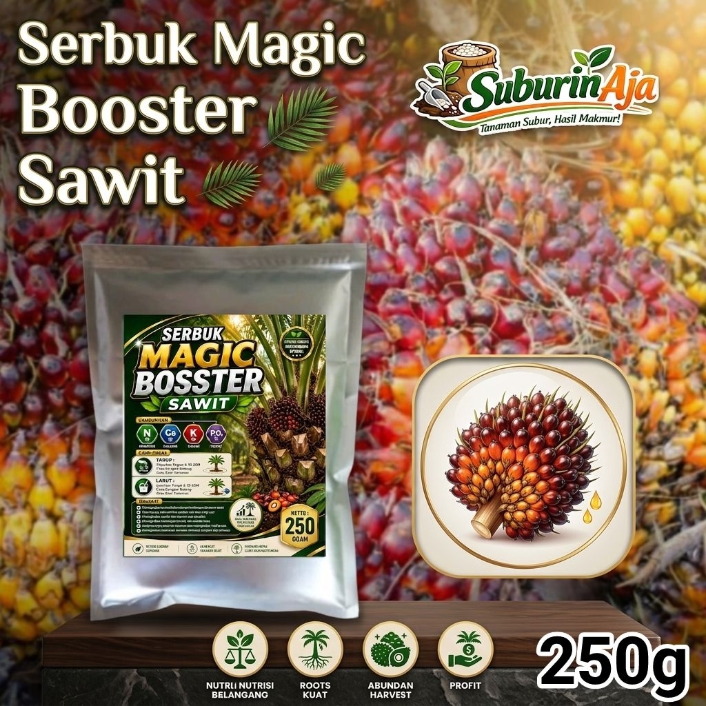 Pupuk Sawit Magic Booster Meningkatkan Kandungan Minyak Dan Kualitas Buah SuburinAja 250g