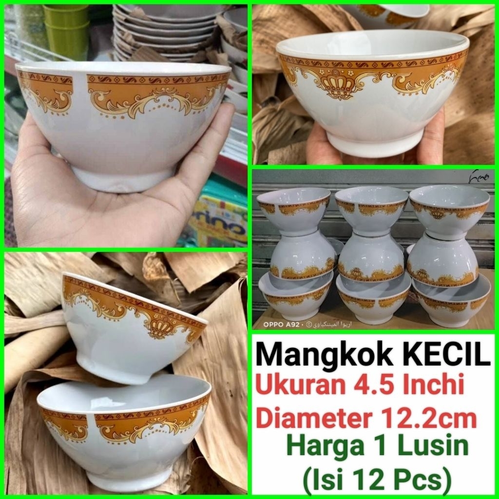 mangkok KECIL keramik soto kudus mangkok es sekoteng mangkok bubur kacang ijo harga untuk 1 Lusin (I