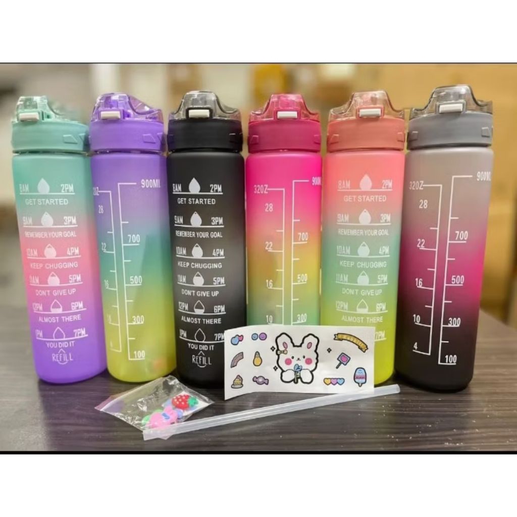 BOTOL MOTIVASI GRADASI PASTEL 1Liter