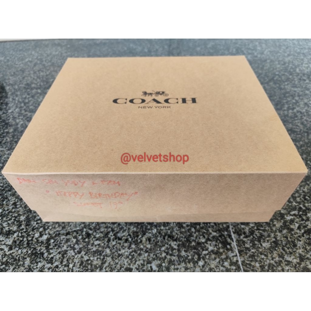 Paper box gift wallet bag original tas dompet fashion exclusive branded COACH