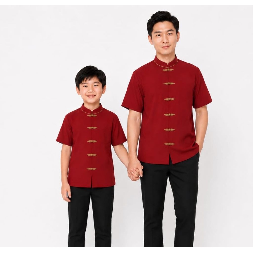cheongsam anak dan dewasa/baju imlek anak laki laki/koko imlek pria/cheongsam pria terbaru