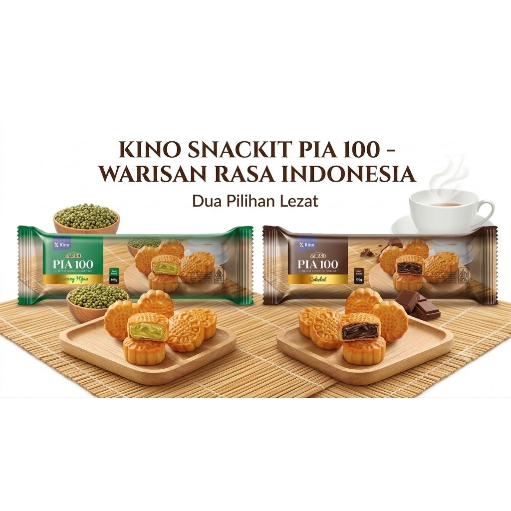 Pia 100 Kue Pia Rasa Coklat Dan Kacang Hijau
