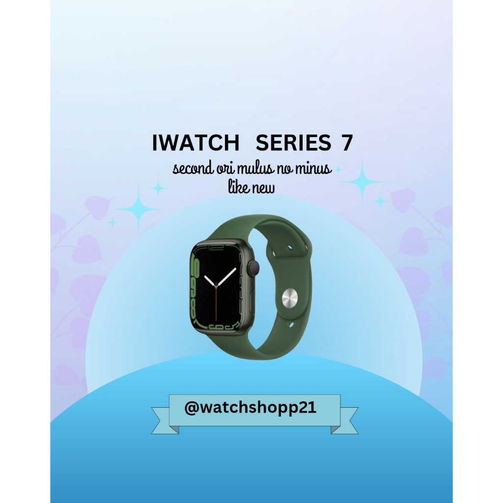 Apple Watch/iWatch Second Series 7 41mm/45mm 100% Original Garansi Ex Internasional