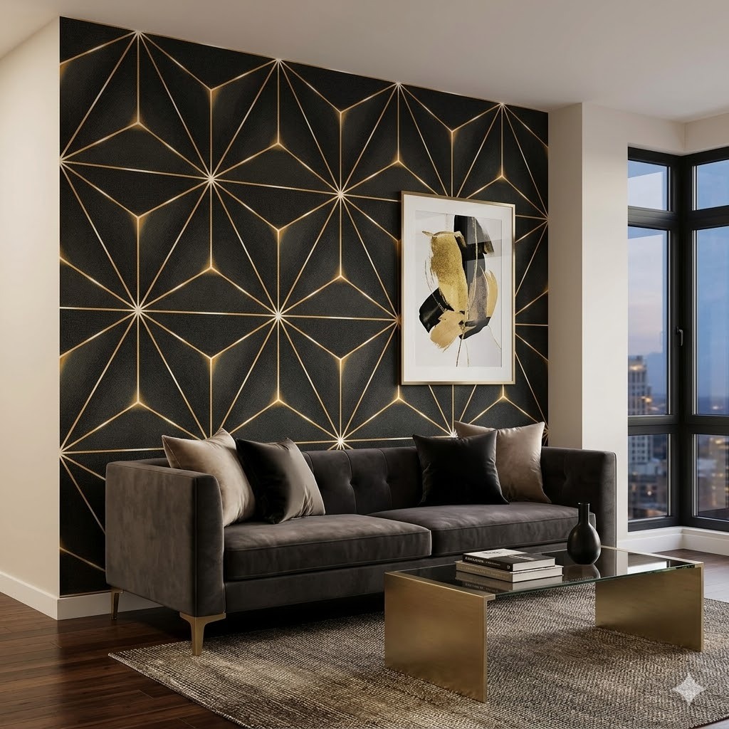 WALLPAPER DINDING MOTIF BATAKO GARIS 7/8m X 45CM 