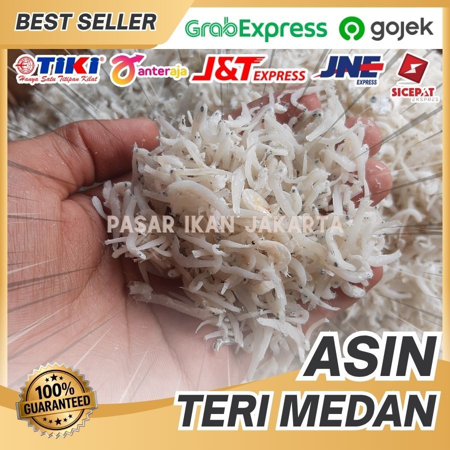 Ikan Teri Medan 1kg Super Kering / Teri Medan Bersih / Teri medan super grade A