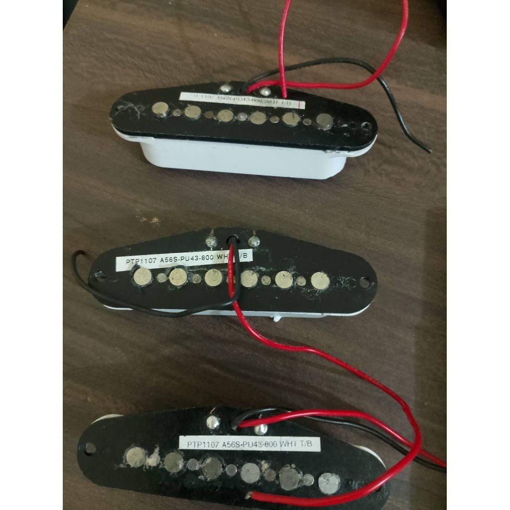 Pickup Gitar Single Coil Set 3 Pcs Warna Putih PRS Style Alnico Magnet Kondisi Bekas
