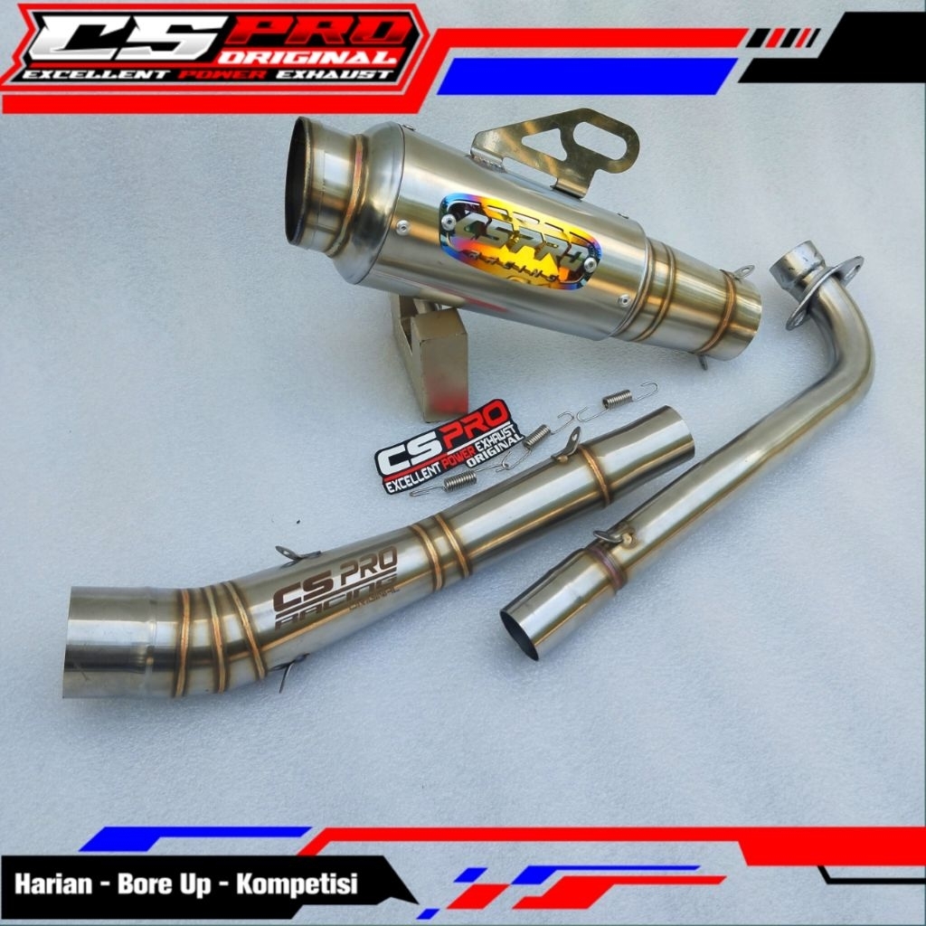 Knalpot original Cs Pro racing mp 4 untuk motor bebek Jupiter z Jupiter mx 135 Jupiter z1 vega r/zr 