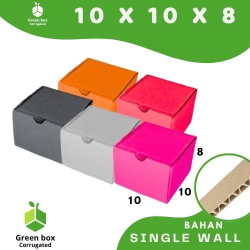 Kardus 10x10x8 LD Kardus Mini Box Gelang lipatan depan Dus Hampers Kotak Kemasan Box Aksesoris Karto