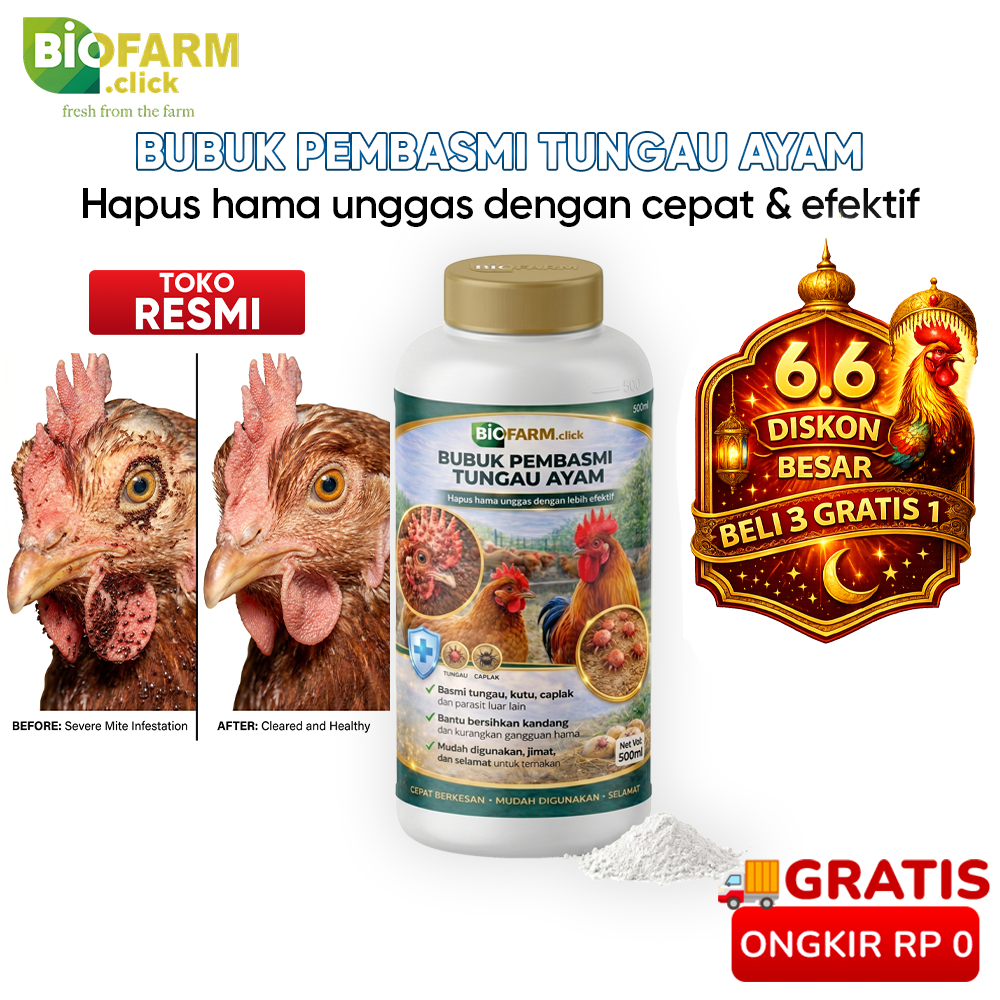 Bubuk pembasmi tungau ayam 250g, bubuk pembasmi kutu ayam, bubuk pembasmi hama kandang ayam, bubuk p