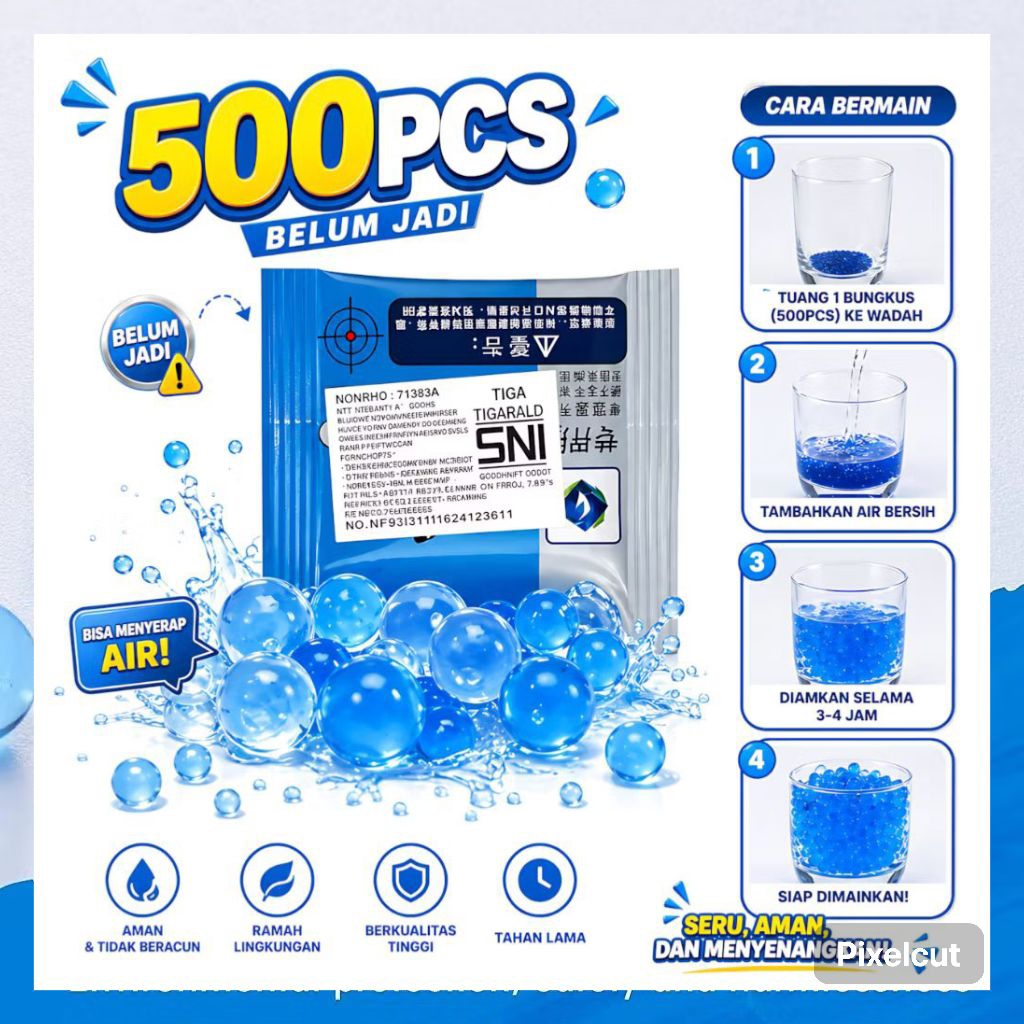 REFILL WATER BUBBLE GEL PELURU 7-8MM Mainan Peluru Hdrogel jelly refill/peluru gell blaster/peluru g