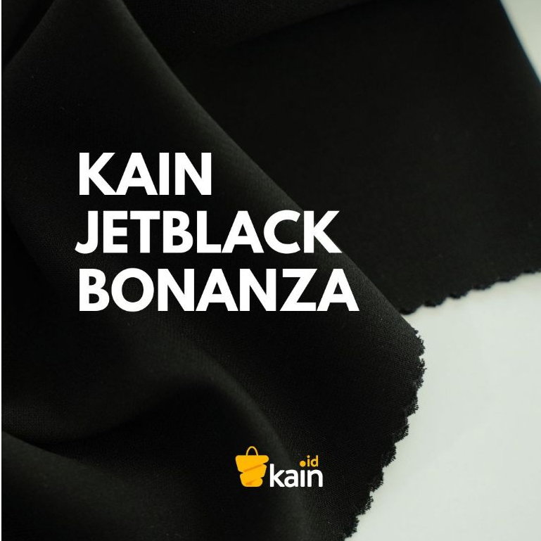 Kain Jetblack Bonanza Kain Superblack Cocok untuk gamis, dress, blus, tunik