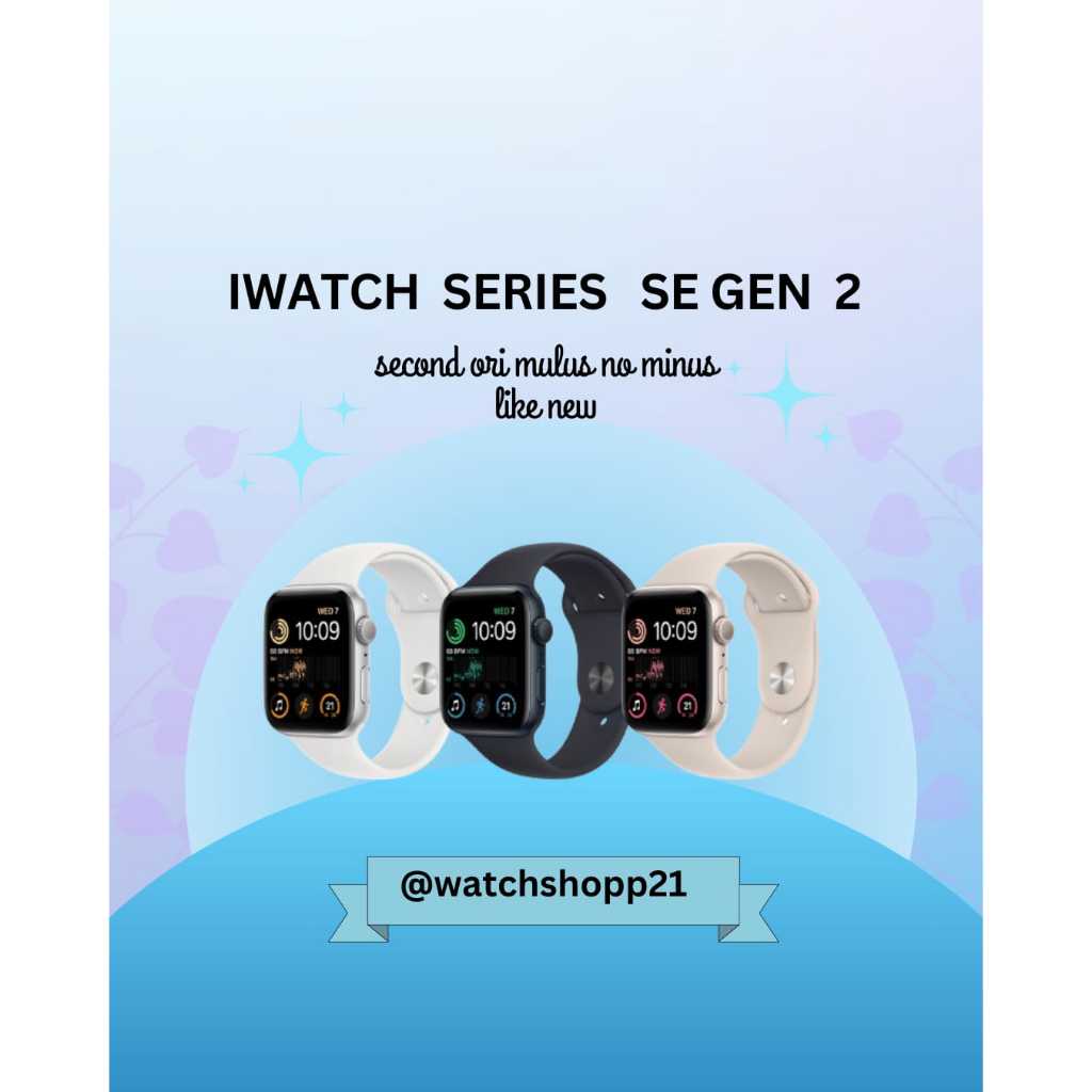 Apple Watch/iWatch Second Series SE 2 40mm/44mm 100% Original Garansi Ex Internasional