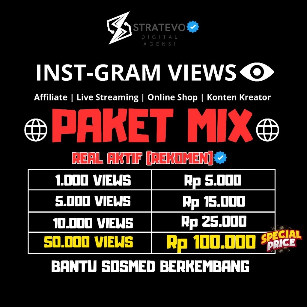 INSTA GRAM PENONTON MIX AKUN AKTIF BUKAN BOT NO DROP GARANSI PERMANEN