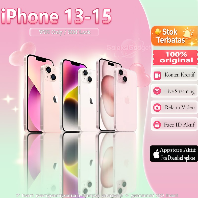 iPhone 13/14PRO/15 SECOND ORIGINAL Inter 128/256/512GB Mulus Like New Face ID Apple iP  WiFi-Only Si