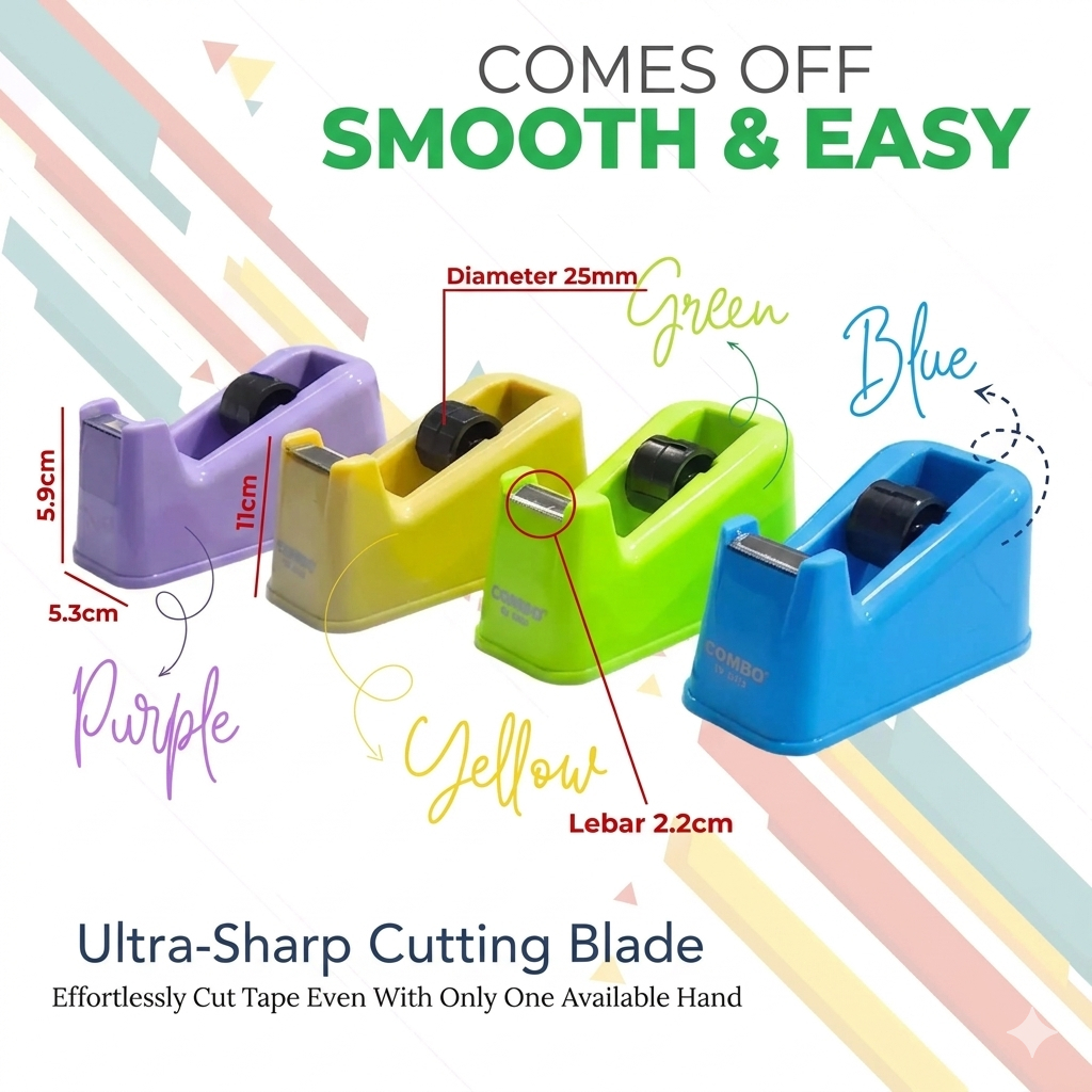 MINI Tape Dispenser Unik / Tempat Isolasi Kecil / Alat Potong Solatip