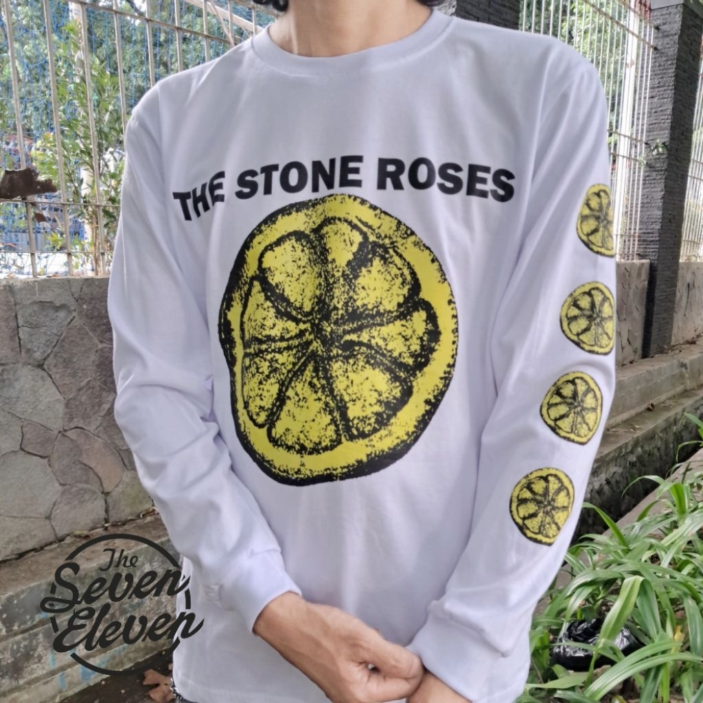 Kaos Stone Roses Lemon Jeruk | Band Tee Musik T-shirt Britpop Indie Shoegaze Longsleeve Seven Eleven