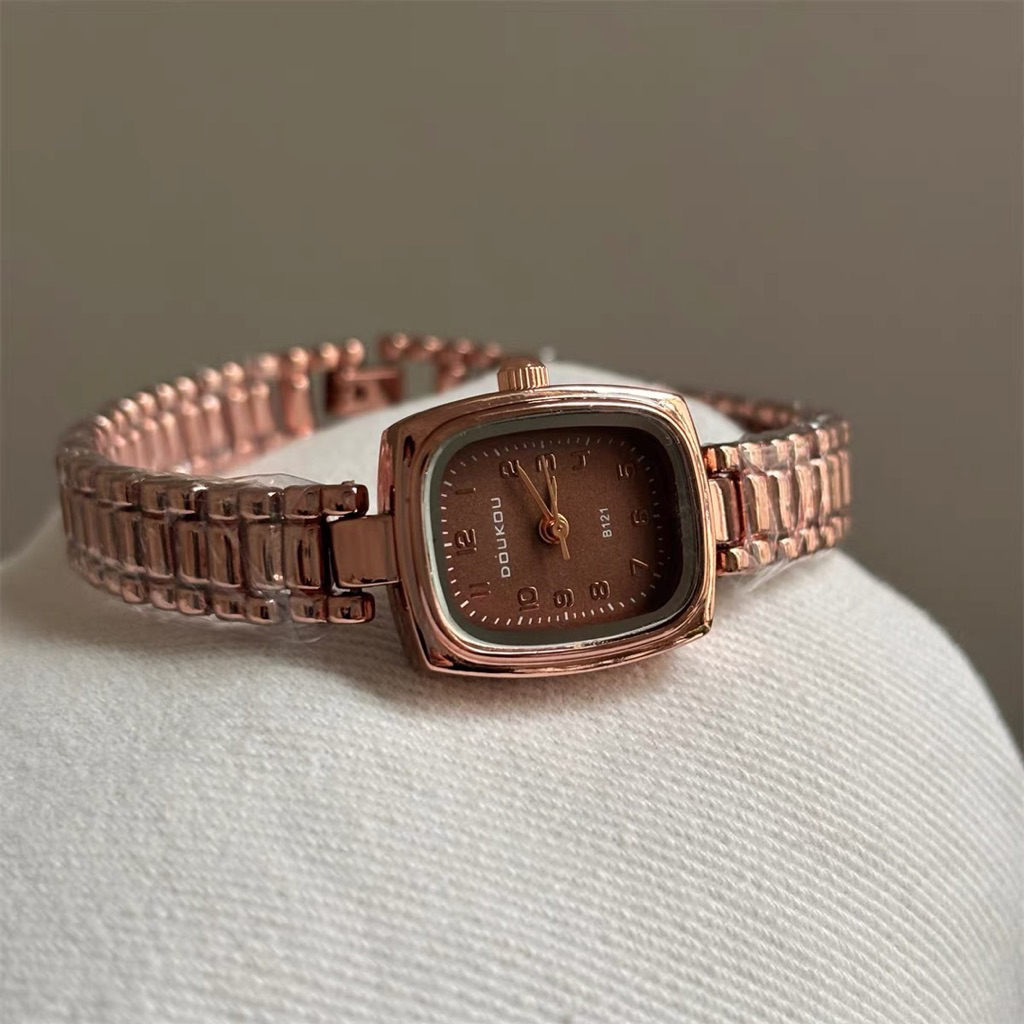 Jam Tangan Wanita Elegant Mewah Angka Segi Terbaru Jam Tangan Analog Cewek Korea