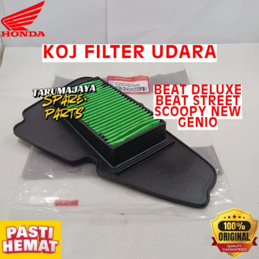 FILTER UDARA ORIGINAL HONDA KODE KOJ, FILTER UDARA BEAT DELUXE, FILTER UDARA BEAT STREET, FILTER UDA