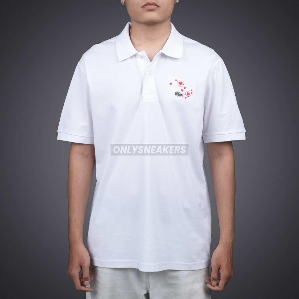LACOSTE SPECIAL GRAPHIC EMBROIDERY EDITION POLO SHIRT WHITE
