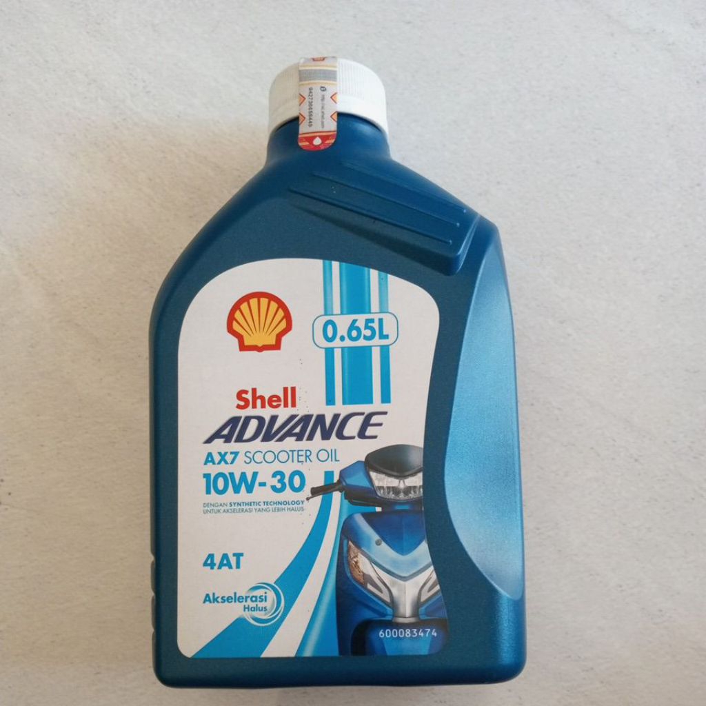 Oli Shell Ax7 Matic 0.65 10/30 shell original oli shell asli oli motor matic shell original beat ter