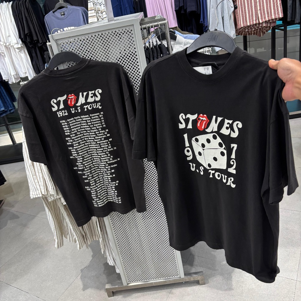 Jastip. Tshirt Oversize H&M X Rolling Stones (MAN)