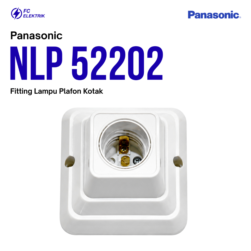 Fitting Lampu Panasonic NLP 52202 Kotak ( Putih )