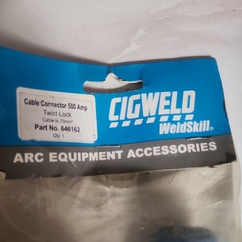 CIGWELD CABLE CONNECTIR 500AMP TWIST LOCK PN 646162