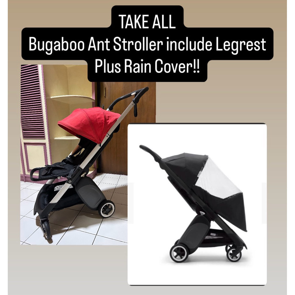 Take All Stroller Bugaboo Ant include leg rest PLUS Rain cover