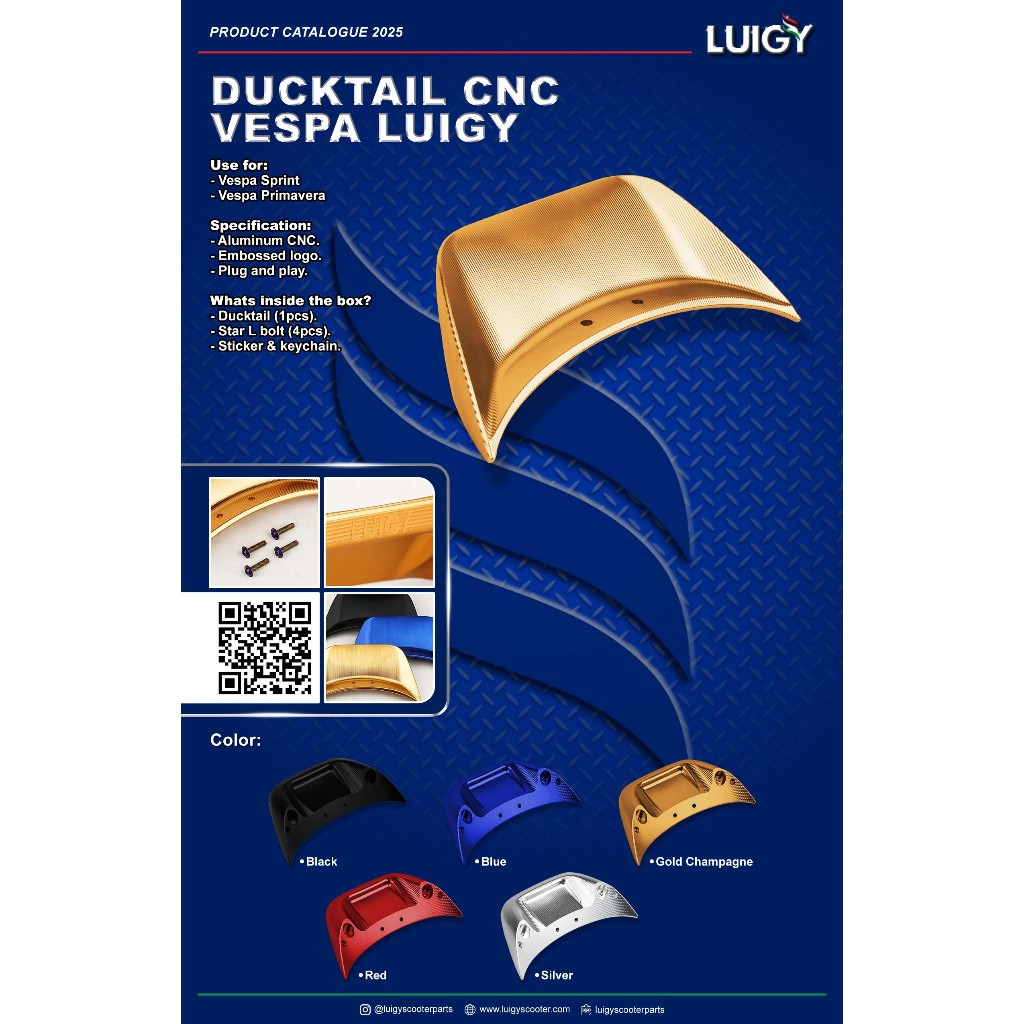 DUCKTAIL CNC VESPA LUIGY