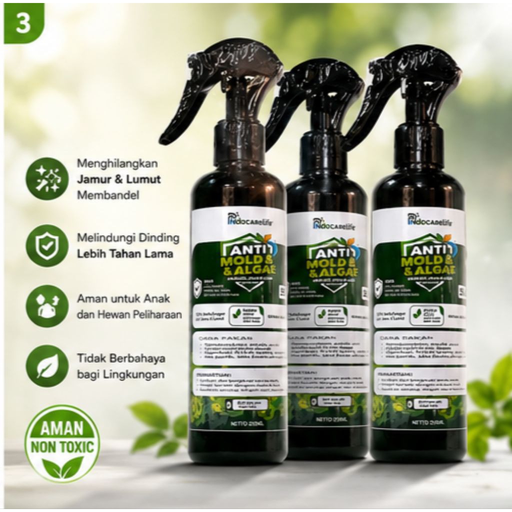 Spray Anti Jamur Dinding Anti Lumut 250ml Penghilang Jamur Tembok Kamar Mandi Pembersih Kerak Lumut 