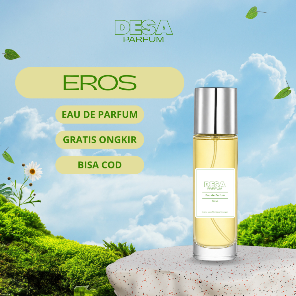 Eros Dupe V3rs4c3 Eros Parfum Pria EDP 20ml 30ml Fresh Mint Citrus Vanilla Woody Tahan Lama Premium 