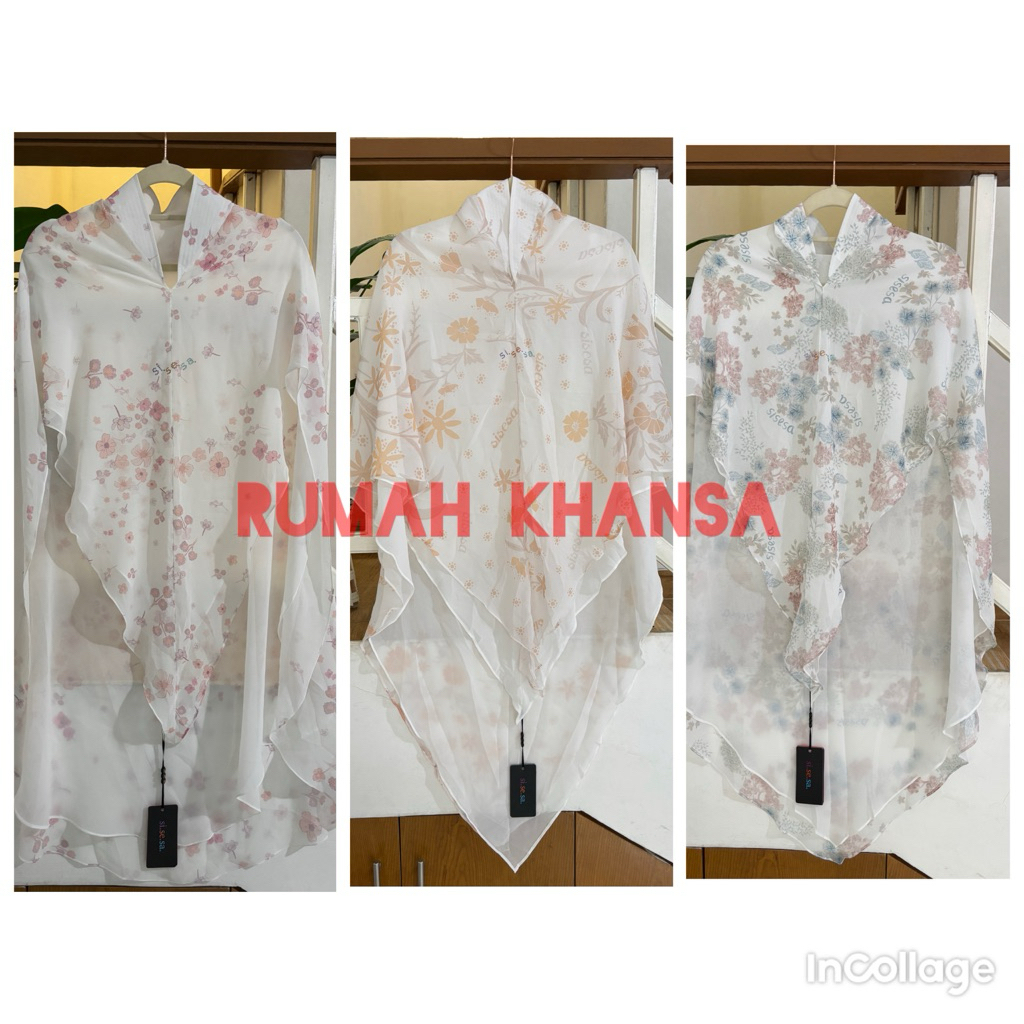 New With Tag Khimar SISESA printing BW