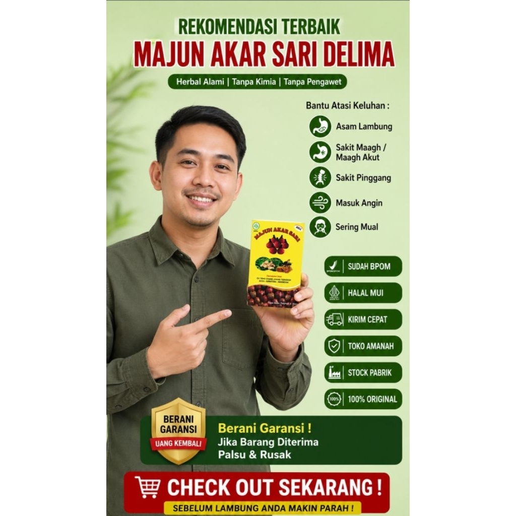 Majun Akar Sari Obat Herbal Maag Magh Mah Asam Lambung Gerd Kronis Ampuh