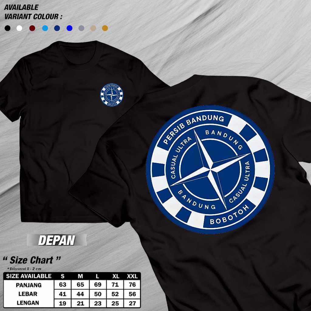 Baju Kaos Persib Casual Ultra - Baju Supporter Persib Bandung - Baju distro terbaru - Nyaman Dipakai