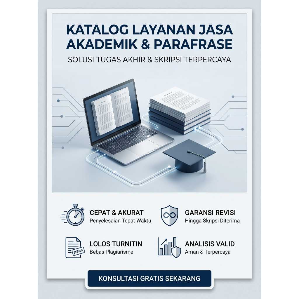 Jasa Parafrase Dokumen Akademik Skripsi & Jurnal Cepat Lolos Turnitin