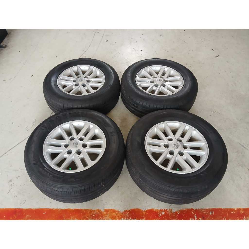 Pelek Ban Original Fortuner VNT R17 PCD 6x139,7 Silver Asli Copotan Mobil, Aman Siap Pakai