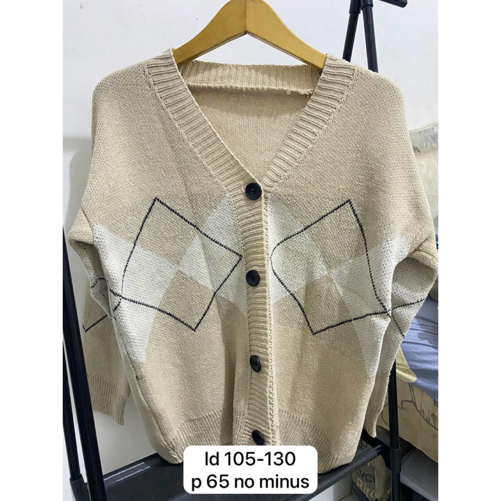 cardigan ketupat argyle pria wanita