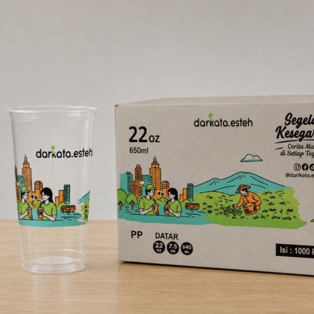 cup 22 oz darikata.eateh 50 pcs