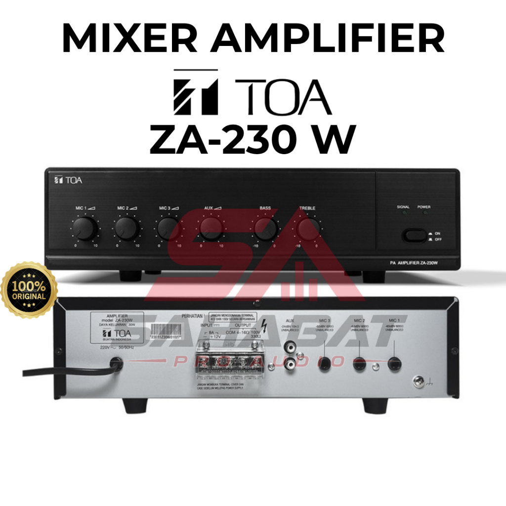 AMPLIFIER TOA ZA 230 W ZA230W ORIGINAL TOA 30W AMPLI MASJID MUSHOLA ORIGINAL GARANSI RESMI