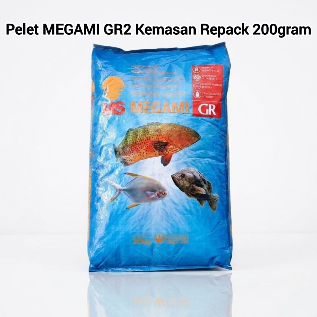 Pelet Megami GR2 kemasan repack 200gr