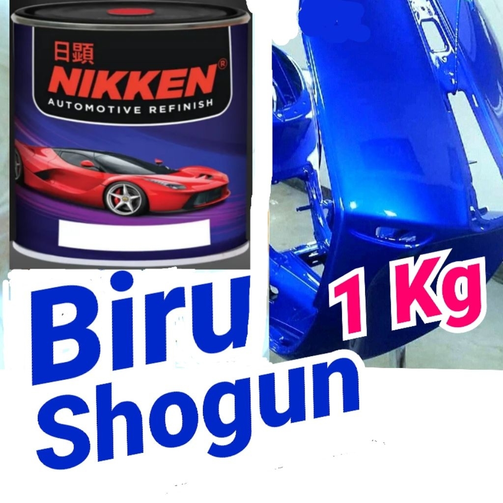 Cat Biru Shogun Suzuki Metalik Nikken Cat Duco Velg Sepeda Motor Mobil 1Kg
