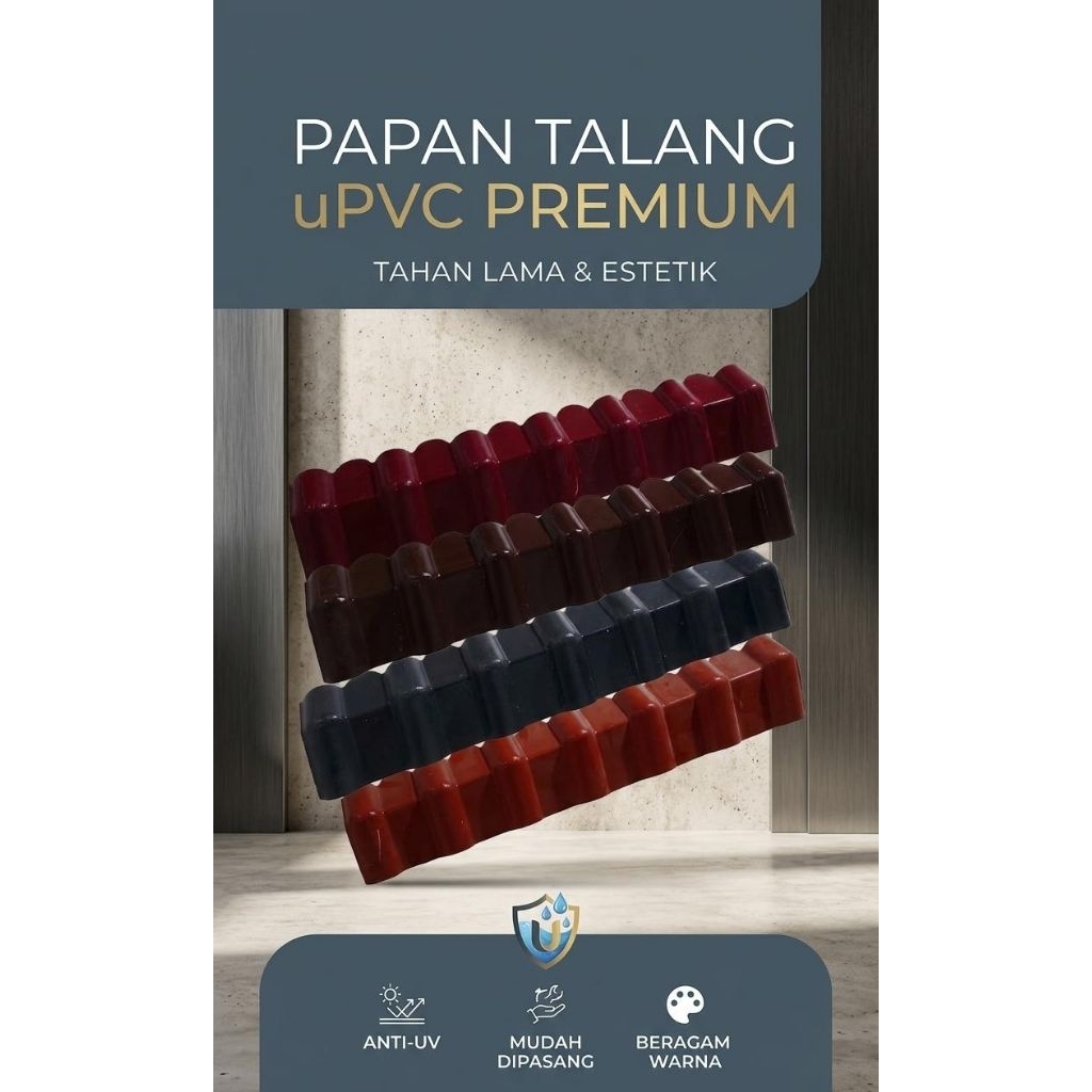 Papan Talang UPVC Premium / Talang Air Atap Rumah Kotak Anti Bocor