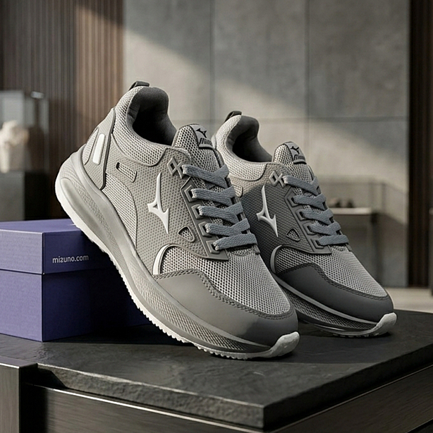 Sepatu Sneakers MZ SR 302 Abu Putih Sepatu Olahraga Outdoor Pria Dan Wanita Dewasa Ukuran 36 sampai 