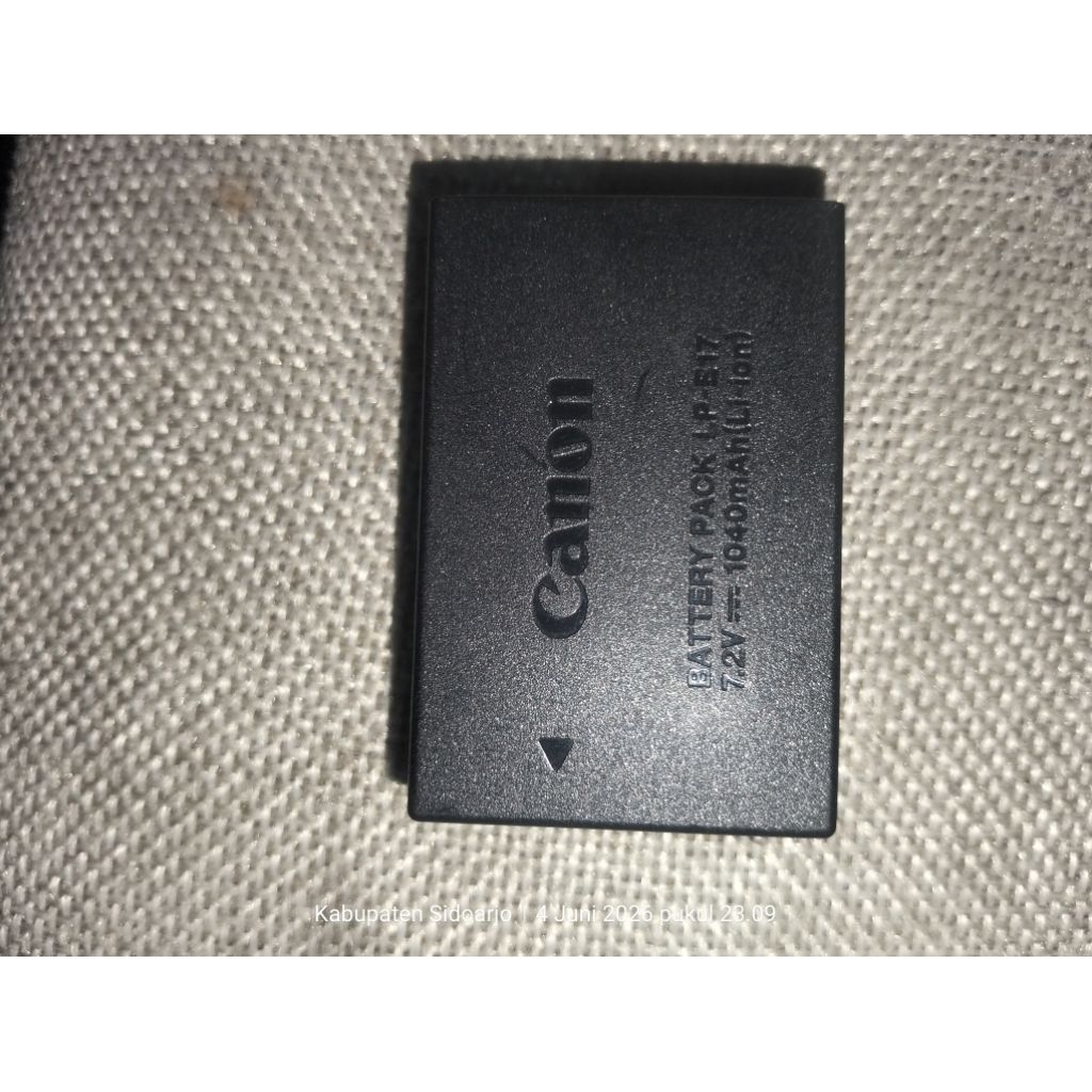 Baterai CANON LP E-17 Original, bekas second unit only berfungsi dengan baik dan normal